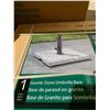 Image 2 : 59.5lb Umbrella Granite Base Stone with 2 Wheels