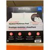 Image 1 : Brookstone 10 Heat Settings Cozy Quilted Heated Mattress Pad with Dual Controllers Size Queen, White