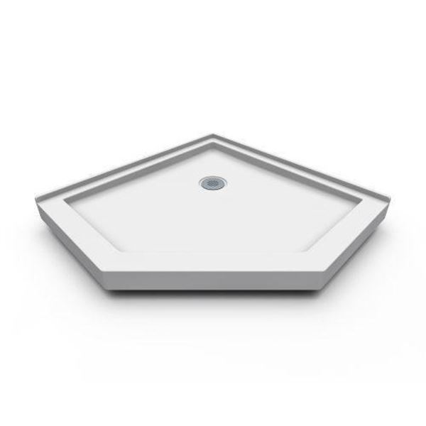 Techno Design Acrylic Neo-Angle Shower Base with Drain - VSB38