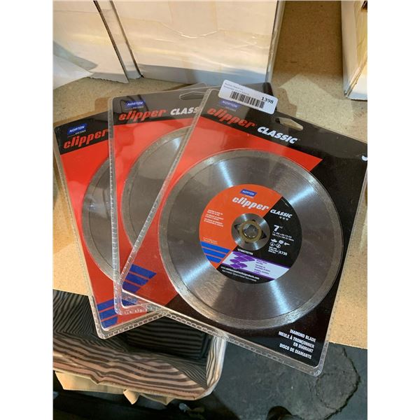 Norton Clipper Classic 7" Diamond Blades For Natural Stone And Tiles Lot of 3
