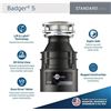 Image 1 : InSinkErator Garbage Disposal, Badger 5, 1/2 HP Continuous Feed Garburator