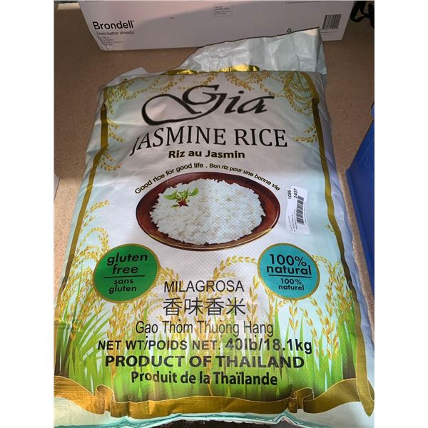 Gia Jasmine Rice Milagrosa 40lb Bag