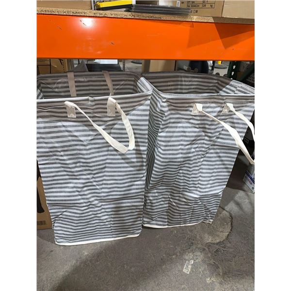 Lot of 2 Collapsible Laundry Baskets  26" x 12"