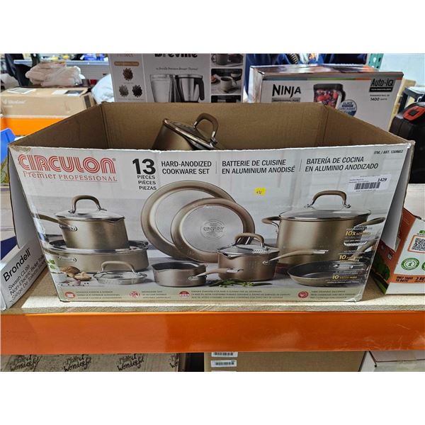 Circulon Premier Professional Hard-Anodized Nonstick 13-Piece Cookware Set