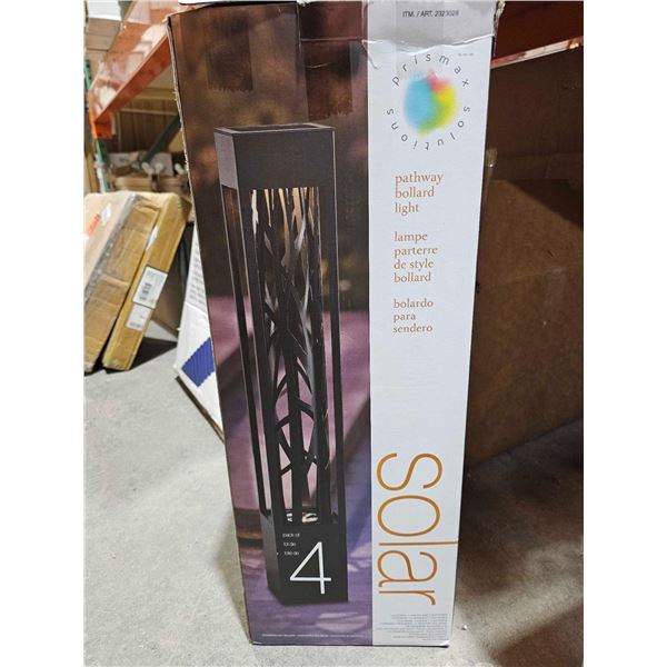 Prismax Soloutions Solar Pathway Bollard Lights - 4 Pack