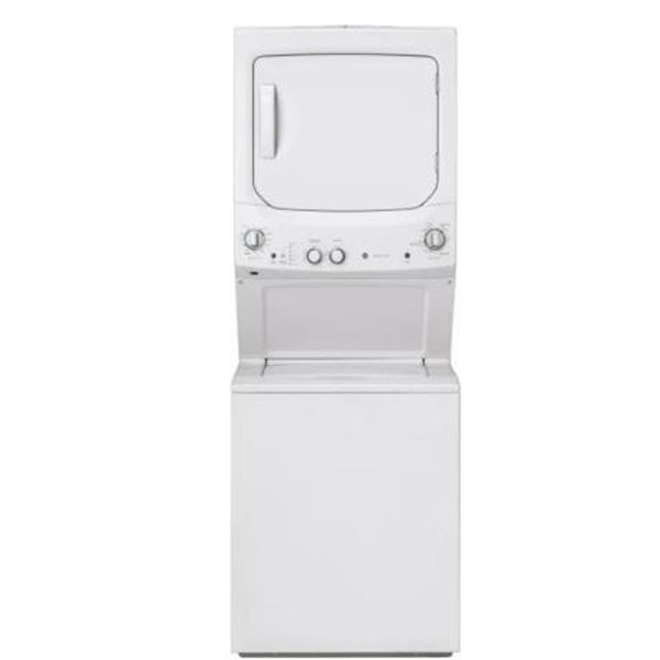 GE GUD24ESMMWW 24 inch Width Washer & Dryer Set, White  Washer: 9 Wash Cycles, 750 RPM Spin Speed, 2
