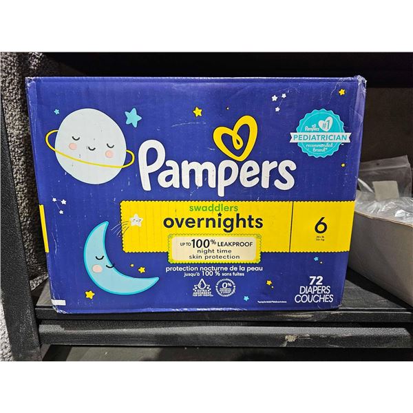 Pampers Overnights Size 6 Diapers  - 72 Count