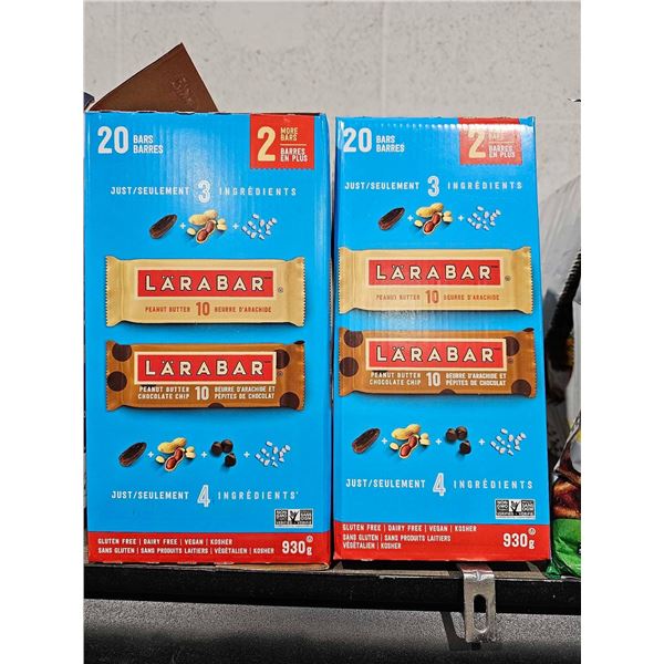 Larabar Peanut Butter & Peanut Butter Chocolate Chip Vegan Granola Bars 2x20 Bars