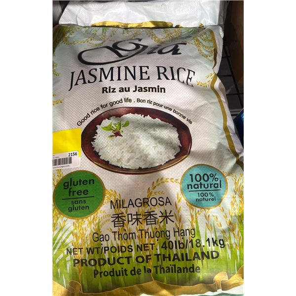 Gia Jasmine Rice 40lb Bag