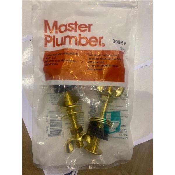 Master Plumber toilet tank mounting bolt kit, lot of 3