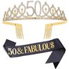 Image 1 : Happy 50th birthday party tiara and sash