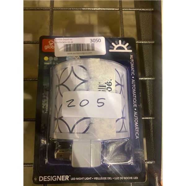 Globe automatic designer outlet Led night light