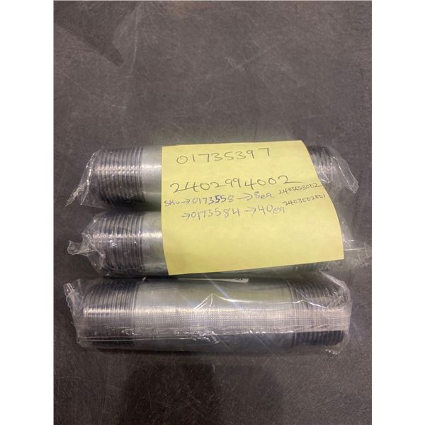 aqua dynamic galvanized steel pipe nipples 1"x5"