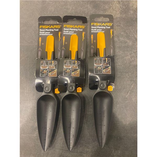 Fiskars seed planting tool, lot of 3