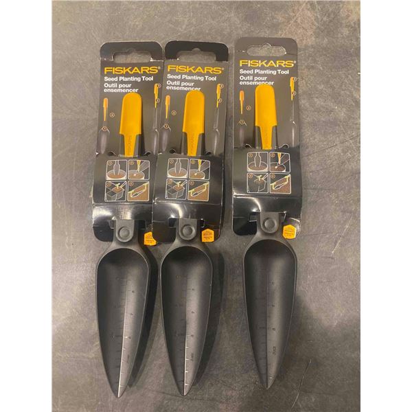 Fiskars seed planting tool, lot of 3