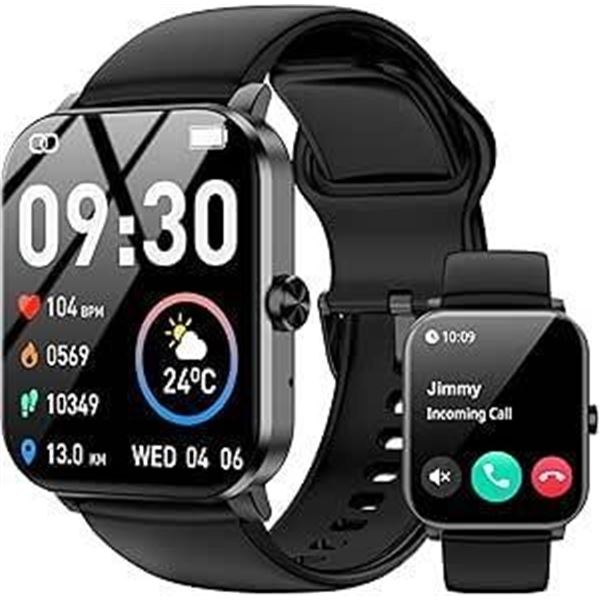 Smart Watch for Men Women with Bluetooth Call 1.85" HD Touch Screen Fitness Watch, 120+ Sports Modes