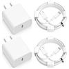 Image 1 : Fast wall charger with 6ft cable, pack of 2 full chargers