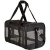 Image 1 : Amazon Basics Medium Soft-Sided Mesh Pet Airline Travel Carrier Bag - 16.5 x 9.5 x 10 Inches, Black