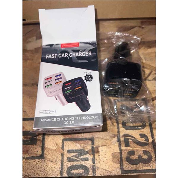 Advance charging technology fast car charger with 6 USB ports