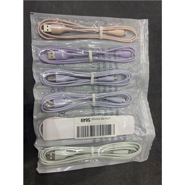 Pack of 6 iPhone charging cables