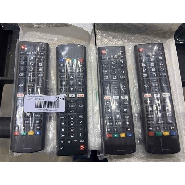 Lot of 4 smart tv remote controls