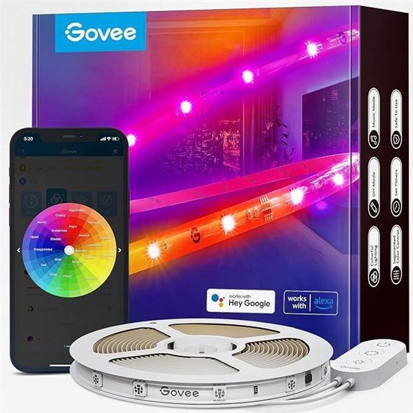 Govee RGBIC Pro LED Strip Lights, 16.4ft Color Changing Smart LED Strips, Works with Alexa and Googl
