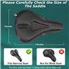 Image 1 : Zacro Gel Bike Seat Cover - Extra Soft Bike Seat Cushion for Men & Women, Padded Exercise Bicycle Se