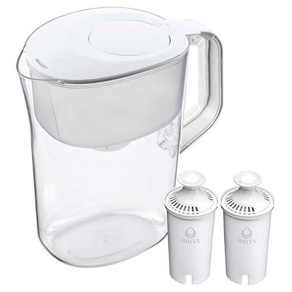 Brita Large 10 Cup Water Filter Pitcher with Smart Light Filter Reminder and 2 Standard Filters, Mad