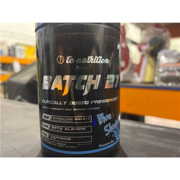 Batch 27 blue slushie flavoured pre workout 350g