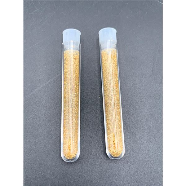 Large Vials of Golden Flake material - LOT of 2