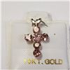 Image 1 : 10K Yellow Gold Tourmaline Pendant, Made in Canada, Suggested Retail Value $300