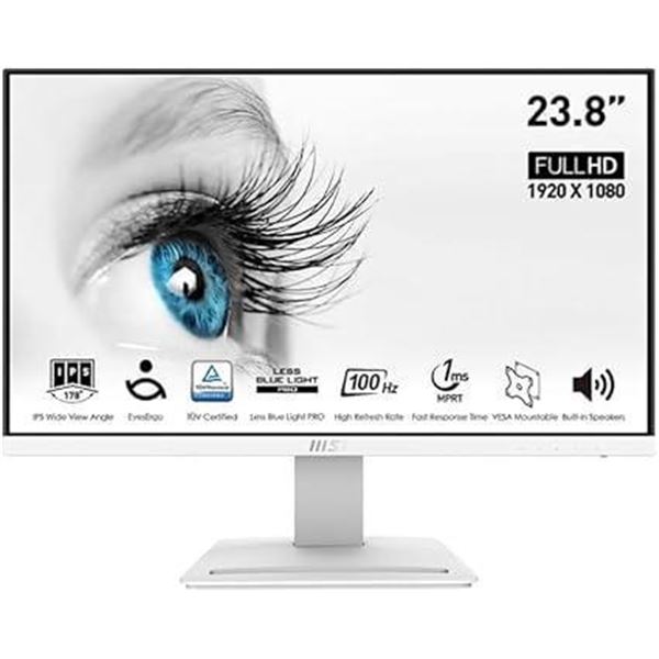 MSI 24” IPS FHD (1920 x 1080) Non-Glare with Super Narrow Bezel 100HZ 1ms 16:9 with Tilt St