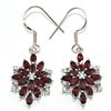 Image 1 : Silver Garnet Cz(4.5ct) Rhodium Plated Earrings (~Size 0) (~length 0 inches) (~weight 5.9g)