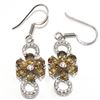 Image 1 : Silver Syn. Zultanite Cz(3.9ct) Rhodium Plated Earrings (~Size 0) (~length 0 inches) (~weight 6.6g)