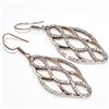 Image 3 : RoseGold Plated Silver Cubic Zirconia(2.7ct) Rhodium Plated Earrings (~Size 0) (~length 0 inches) (~