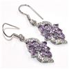 Image 3 : Silver Amethyst Cz(3.1ct) Rhodium Plated Earrings (~Size 0) (~length 0 inches) (~weight 4.65g)