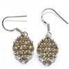Image 1 : Silver Syn. Zultanite Cz(4.1ct) Rhodium Plated Earrings (~Size 0) (~length 0 inches) (~weight 5.05g)
