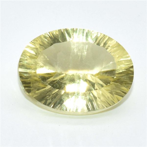 Lemon Quartz(15.1ct) Laser Cut Oval 14X19 Mm (~Size 0) (~length 0 inches)