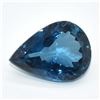 Image 1 : Certified London Blue Topaz(15.3ct) Pear Shape 19X14 Mm (~Size 0) (~length 0 inches)