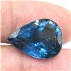 Image 4 : Certified London Blue Topaz(15.3ct) Pear Shape 19X14 Mm (~Size 0) (~length 0 inches)