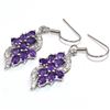 Image 2 : Silver Amethyst Cz(3.9ct) Rhodium Plated Earrings (~Size 0) (~length 0 inches) (~weight 4.8g)