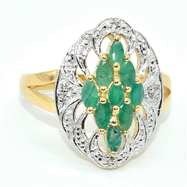 Silver Gem Stone(2.7ct) Rhodium Plated Earrings (~Size 0) (~length 0 inches) (~weight 5.25g)