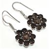 Image 3 : Silver Smokey Quartz(2.3ct) Rhodium Plated Earrings (~Size 0) (~length 0 inches) (~weight 4.8g)