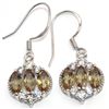Image 1 : Silver Syn. Zultanite Cz(2.9ct) Rhodium Plated Earrings (~Size 0) (~length 0 inches) (~weight 4.4g)
