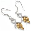 Image 3 : Silver Citrine Cz(2.4ct) Rhodium Plated Earrings (~Size 0) (~length 0 inches) (~weight 3.9g)