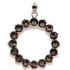 Image 4 : Silver Smokey Quartz(3.3ct) Rhodium Plated Pendant (~Size 0) (~length 0 inches) (~weight 3.25g)