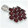 Image 3 : Silver Garnet Cz(3.15ct) Rhodium Plated Pendant (~Size 0) (~length 0 inches) (~weight 3.35g)