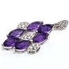 Image 2 : Silver Amethyst Cz(2.9ct) Rhodium Plated Pendant (~Size 0) (~length 0 inches) (~weight 2.9g)