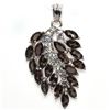 Image 4 : Silver Smokey Quartz Cz(3.1ct) Rhodium Plated Pendant (~Size 0) (~length 0 inches) (~weight 3.2g)