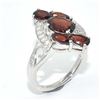 Image 3 : Silver Garnet(2.15ct) Rhodium Plated Ring (~Size 7)(Ring is resizable for $40) (~length 0 inches) (~